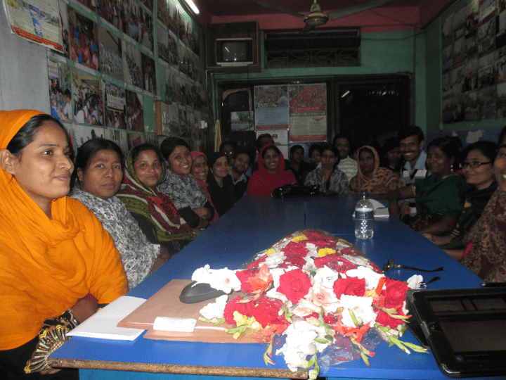 Union meeting at the National Garment Workers' Federation, Dhaka, Bangladesh